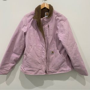 Womens pink Carhartt Sherpa lined jacket